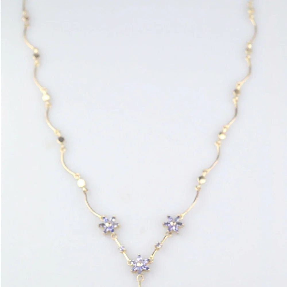 Tanzanite Flower Necklace - Picture 4 of 14